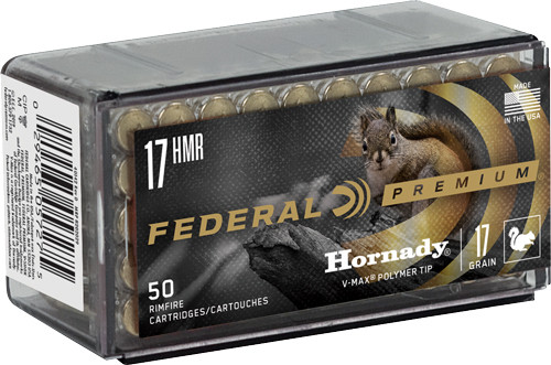 Federal Premium V-Shok Rimfire Ammo 17 HMR 17 gr. Hornady V-Max 