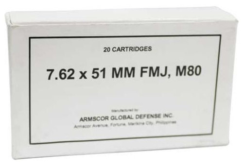 ARMSCOR 7.62x51 M80 Ball 147gr Range Ammunition