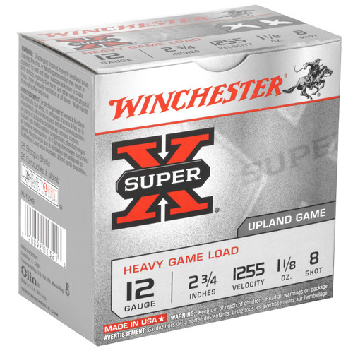 Winchester Super-X Heavy Game Load 12 ga. 2.75 in. 1 1/8 oz. 8 Shot 25 rd.