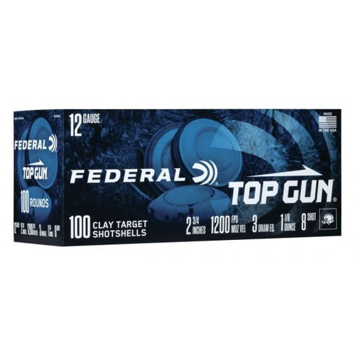 Federal Top Gun Shotgun Ammo 12 Gauge 2.75 in. 3 Dr. 1 1/8 oz. 7.5 Shot 100 rd.