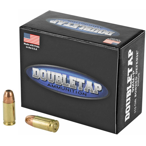 DoubleTap Bonded Defense +P Jacketed Hollow Point 115 Grain 9mm Luger/Parabellum