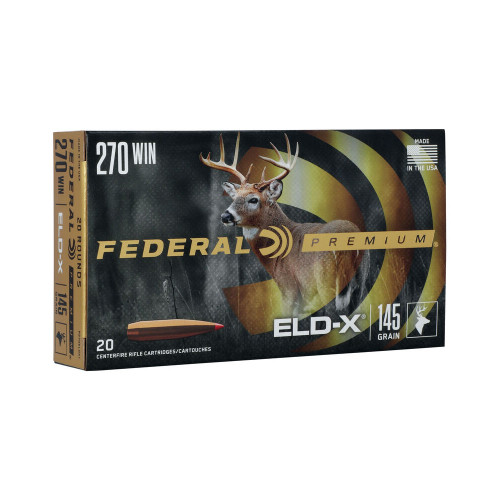 Federal Premium ELD-X Extremely Low Drag-eXpanding 145 Grain .270 Winchester 2890 fps