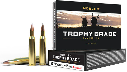 Nosler Trophy Grade Rifle Ammunition 257 Roberts +P 110 gr. AB SP 20 rd.