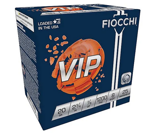 Fiocchi 20 Gauge XN20VIP8 Exacta Target VIP 2.75" 7/8oz 8 Shot