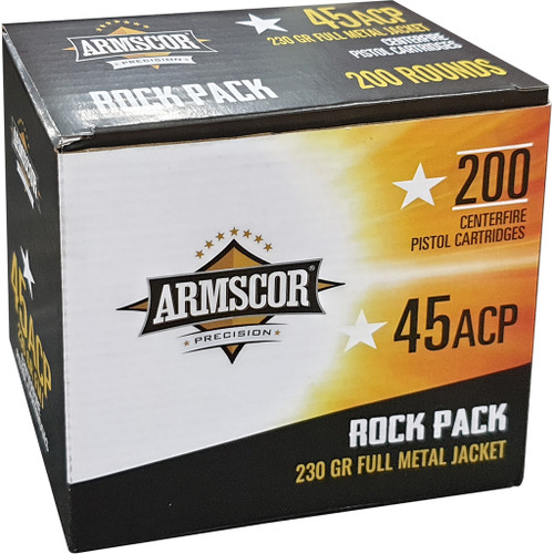 Armscor Range Rock Pack Pistol Ammo 45 ACP 230 gr. FMJ 200 rd.