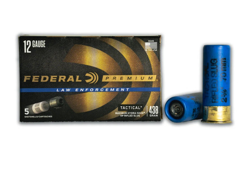Federal Law Enforcement 12 Gauge 2-3/4", 1oz 438gr Hydra-Shok Rifled Slug