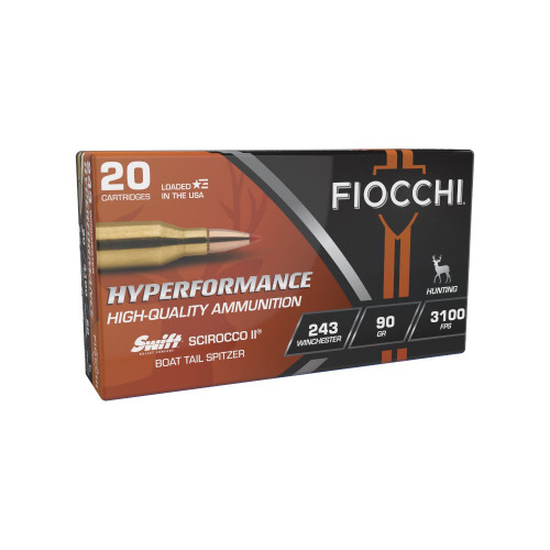 Fiocchi Hyperformance Defense .243 Winchester 90 Gr PolyTip
