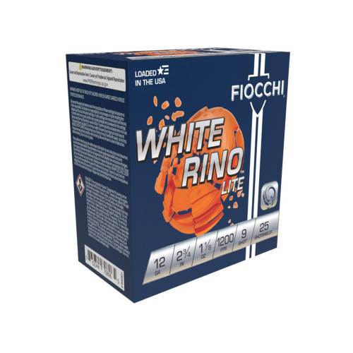 Fiocchi Exacta Target White Rino Lite #9 12 Gauge 1-1/8 oz 2.75 in