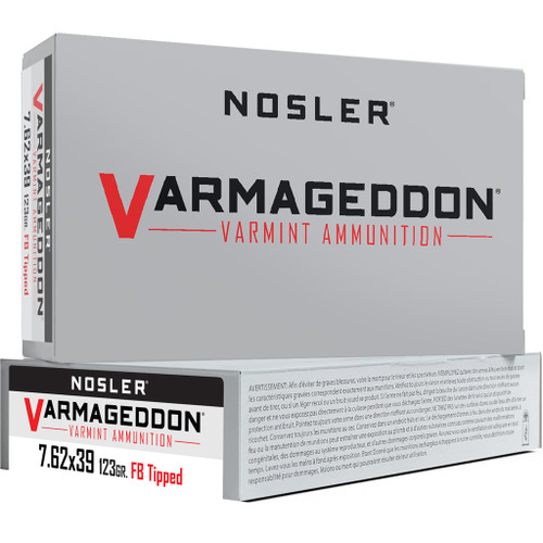 Nosler Varmageddon 7.62x39mm 123 grain FB TIPPED ammunition