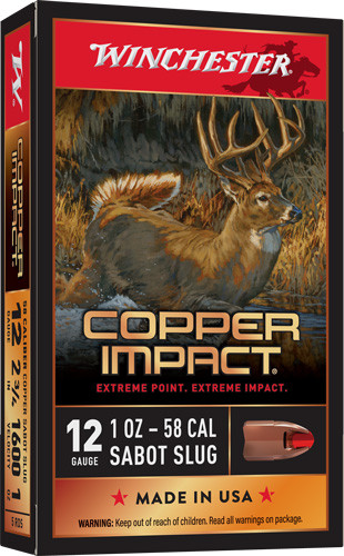 Winchester Copper Impact Extreme Point Sabot Slug Shotgun Ammo 12 Gauge 2.75 in 1 oz Slug