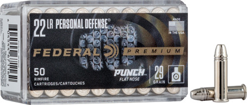 Federal Premium Personal Defense Punch .22 Long Rifle 29 grain Flat Nose ammunition