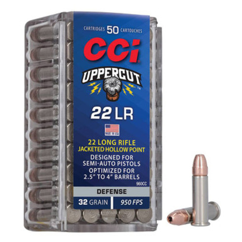CCI Uppercut 22 Long Rifle 32 Grain Jacketed Hollow Point