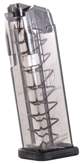 ETS 9mm 10-Round Limited Glock 19/26 Compatible Smoke Polymer Pistol Magazine SMKGLK1910