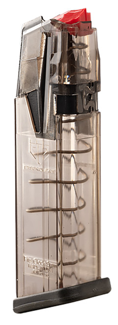 ETS Group Omega 17-Round Flush 9mm Luger Pistol Magazine Fits Glock 17/19 Clear Polymer