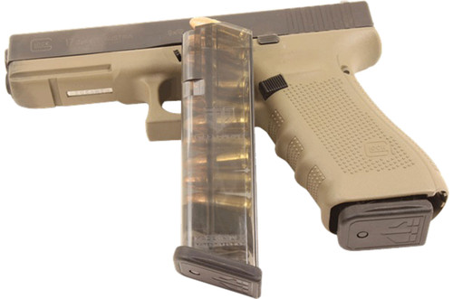 ETS Group Glock 17/18/19/26/45/34 Gen1-5 9mm Luger 10 Round Clear Handgun Magazine