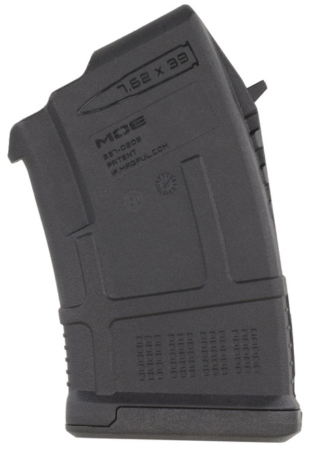 Magpul MAG657BLK 10rd PMAG MOE 7.62x39mm Polymer Magazine for AK-Platform and AKM Rifles Black