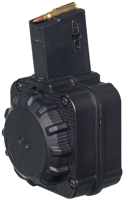 ProMag DRMA8 AR-15 Compatible 65-Round 5.56x45mm Drum Magazine Black DuPont Zytel