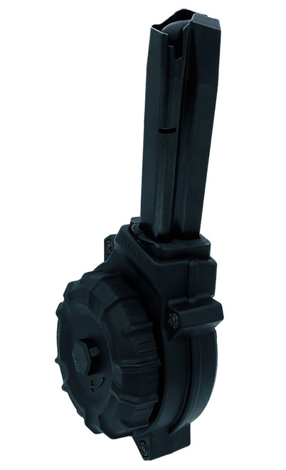 ProMag DRMA47 CZ-75 9mm Drum Magazine 50 Rounds Black Polymer