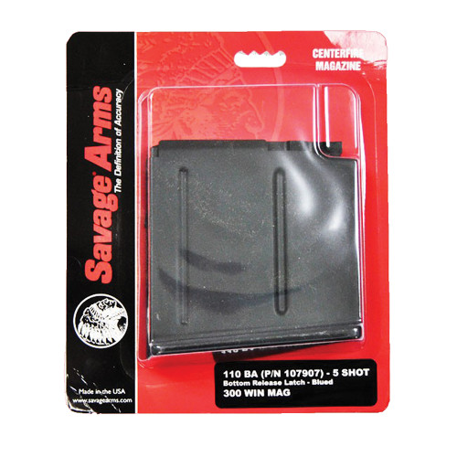 Savage Arms 55191 5rd Blued Steel Spare Magazine 300 Win Mag Fits Savage 110BA