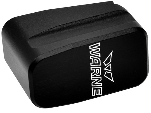 Warne MEG432BLK Magazine Extension made of 6061-T6 Aluminum with Hardcoat Anodized Black Finish for Glock 43 Magazines (Adds 2rds)