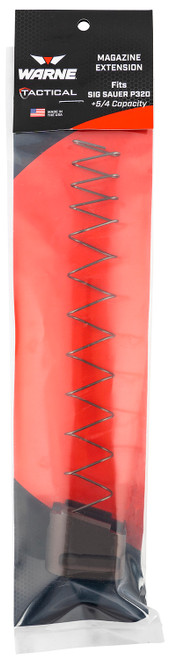 Warne MESIG54DE Magazine Extension made of 6061-T6 Aluminum with Hardcoat Anodized Flat Dark Earth Finish for Sig P320 Magazines (Adds 5rds 9mm Luger)