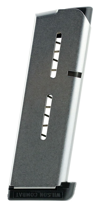 Wilson Combat 47OX 1911 Officer .45 ACP 7-Round Stainless Magazine with Standard Floorplate