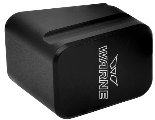 Warne MEG1754BLK Black Anodized Aluminum Mag Extension Glock 17/22 +5rds 9mm Luger +4rds 40 S&W
