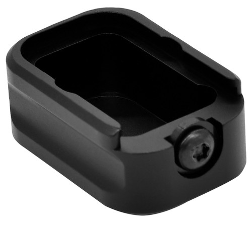 Warne MEG1932BLK Black Anodized Aluminum Mag Extension Glock 19/23 +3rds 9mm +2rds 40 S&W