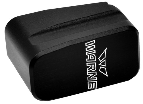 Warne MEG43X2BLK Black Anodized Aluminum Mag Extension for Glock 43X and 48 +2rds