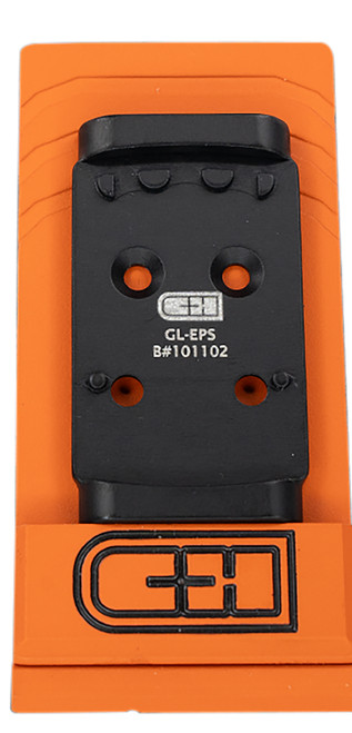 C&H Precision Glock MIL/LEO V4 Black Anodized Optic Mounting Plate, Holosun EPS Pattern