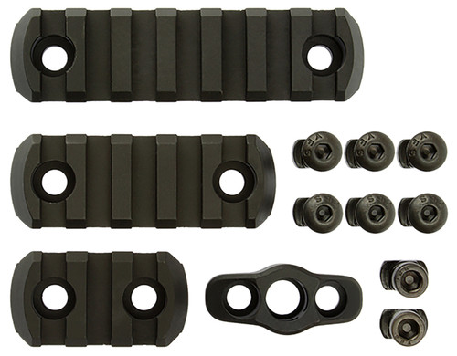 CMC Triggers 4-Piece M-LOK Kit with Rail Sections and QD Sling Mount Black Anodized