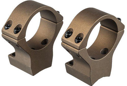 Talley HC750735 X-Bolt High Ring Scope Mount Combo Burnt Bronze 30mm Short/Long Action 0 MOA