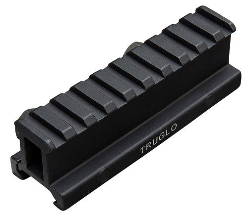 TruGlo TG8990B Matte Black Anodized Picatinny Riser Mount for Scopes and Red Dots