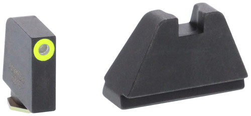 AmeriGlo GL682 Green Tritium LumiGreen Outline 5XL Tall Optic Compatible Sight Set for Glock Pistols