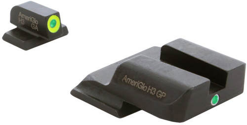 AmeriGlo SW301 Green Tritium LumiGreen Outline i-Dot Sight Set for Smith & Wesson M&P Pistols