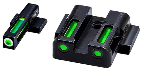 HiViz MPSN321 S&W M&P Shield LiteWave H3 Green Tritium Front Green Fiber Optic Rear Sight