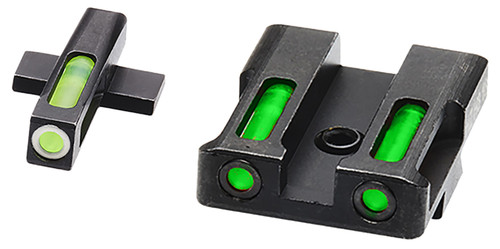HiViz XDN321 Springfield XD XDS XDE XD-M LiteWave H3 Green Tritium Front Fiber Optic Rear Sight