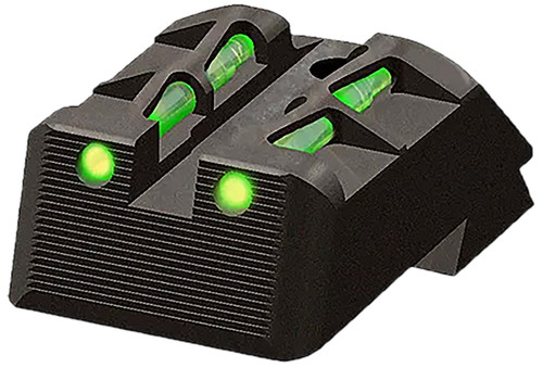 HiViz KBLW11 Kimber 1911 LiteWave Rear Sight Green/Red Interchangeable LitePipes Fixed Rear Sight Models