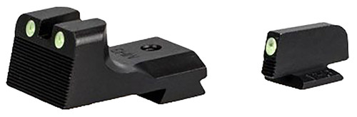 Kimber ML11230 1911 Ledged Fixed Night Sight Set Green Tritium Black Outline Front/Rear