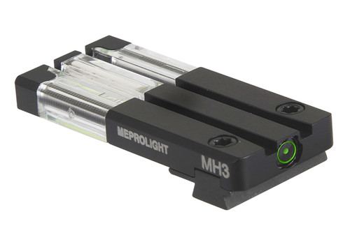 Meprolight FT Bullseye Green Tritium Fiber Optic Rear Sight Black Frame Sig P365 Dovetail