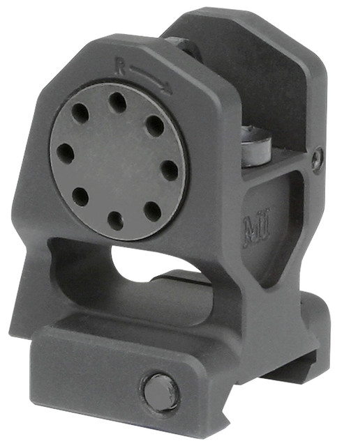 Midwest Industries MICBUIS Combat Rifle Rear Fixed Sight Black Hardcoat Anodized for AR-15, M16, M4