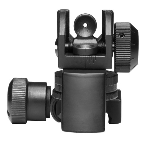 NcStar AR-15 Rear A2 Iron Backup Sight Black Dual Aperture Windage & Elevation Adjustable