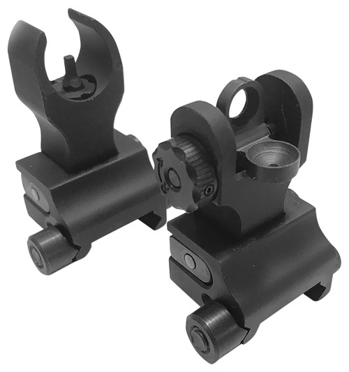 Samson HK Front & A2 Rear Folding Iron Sight Set Black Anodized for AR-15