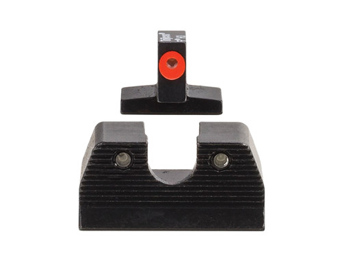 Trijicon 600891 FNX 45/FNP 45 Night Sight Set HD XR Green Tritium Orange Front Outline