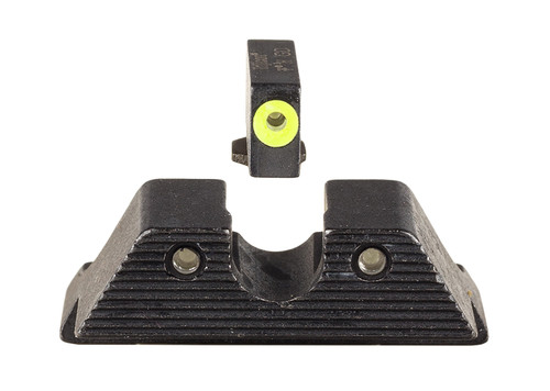 Trijicon 600845 Glock 43/43X/43E/48 Night Sight Set HD XR Green Tritium Yellow Outline Front