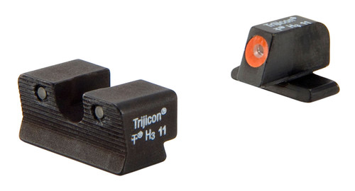 Trijicon 600752 Springfield Armory XD-S/XD-E Night Sight Set HD Green Tritium Orange Front