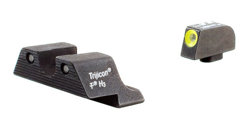 Trijicon HD Night Sights Green Tritium Yellow Outline - Glock 17/17L/19 Front and Rear Set (600540)