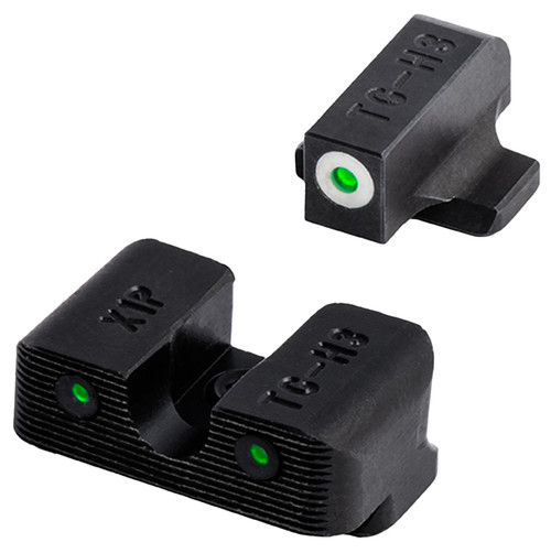 TruGlo Tritium Pro Night Sights Green Tritium Orange Outline Front & Green Rear Glock Fit