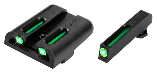TruGlo TG131GT2 TFO Green Tritium Fiber Optic Front/Rear Pistol Sights Glock 20/21