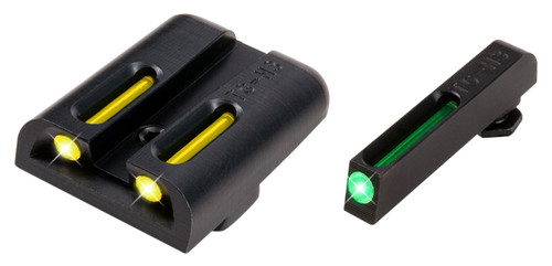 TruGlo TG131GT2Y TFO Green Front Yellow Tritium Fiber Optic Rear Sight Compatible with Glock 20 21 41